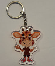 Load image into Gallery viewer, Munchie Giraffe Baseball Keychain