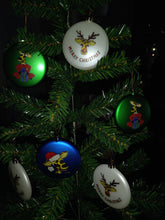 Load image into Gallery viewer, Munchie Holds Hands with Ornaments