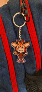 Munchie Giraffe Baseball Keychain