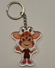 Load image into Gallery viewer, Munchie Giraffe Baseball Keychain
