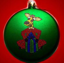 Load image into Gallery viewer, Munchie Giraffe Present Ornament
